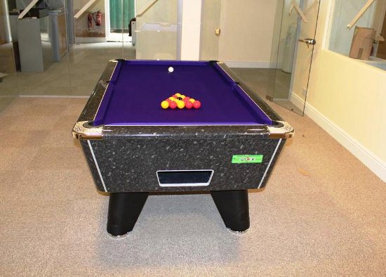 Black Marble Cabinet - 7ft Winner Pool Table