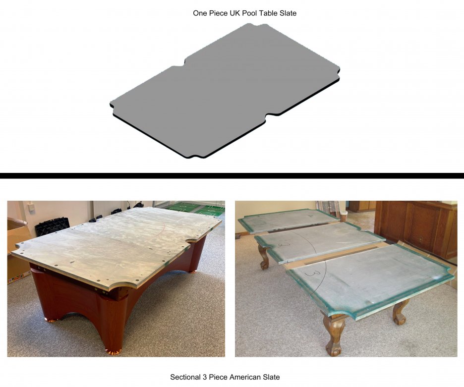 UK 1 piece slate Vs American sectional Slates