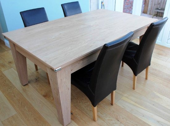 Pool Dining Table - Classic in Oak Finish 7ft