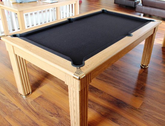 Slate Bed Oak Pool Dining Table