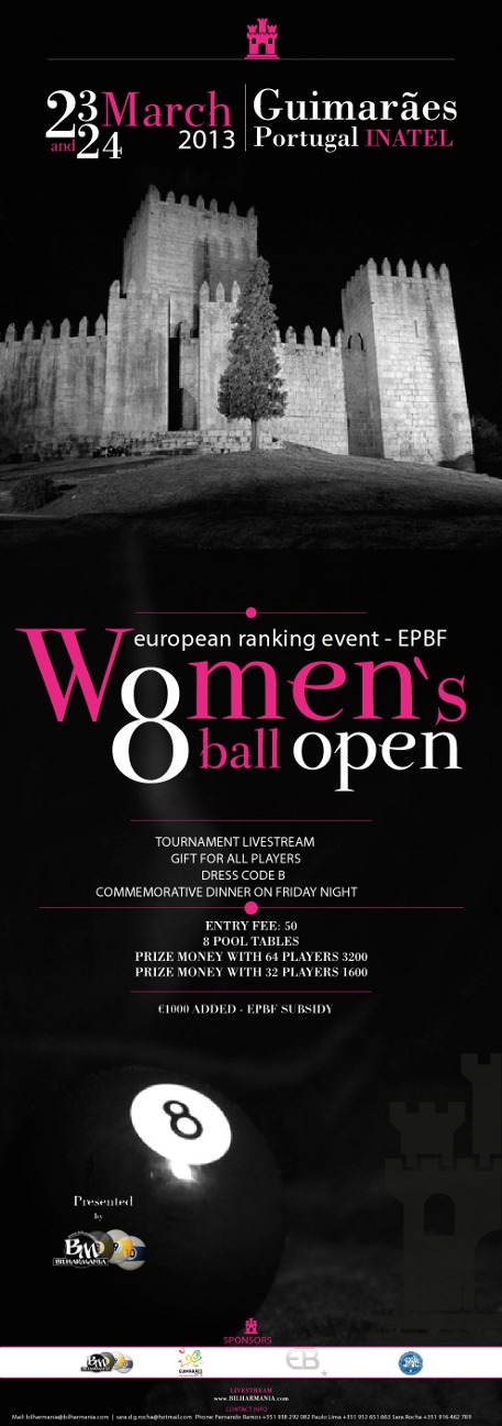 8 Ball Pool EPBF Womans Tour Event - Portugal this March