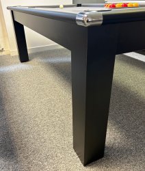 3-4 Week Delivery - Modern Classic Black Pool Dining Table - 6ft or 7ft