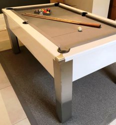 Spirit Tournament White High Gloss Pool Table - 6ft or 7ft