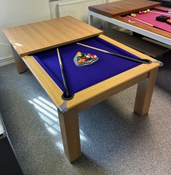 3-4 Week Delivery - Modern Classic Oak Pool Dining Table - 6ft or 7ft