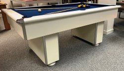 Gatley Slimline White Slate Bed Pool Table - 6ft or 7ft