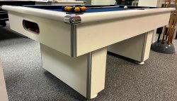 Gatley Slimline White Slate Bed Pool Table - 6ft or 7ft