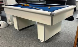 Gatley Slimline White Slate Bed Pool Table - 6ft or 7ft