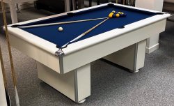 Gatley Slimline White Slate Bed Pool Table - 6ft or 7ft