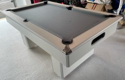 2-4 Week Delivery - Classic Slimline White Pool Table - 7ft Size