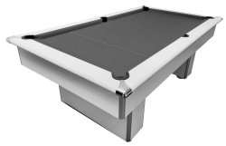 2-4 Week Delivery - Classic Slimline White Pool Table - 6ft Size