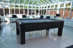 Traditional Straight Leg Pool Table in Black - 6ft or 7ft