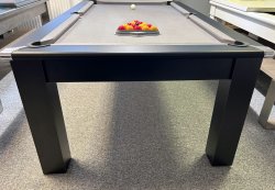 3-4 Week Delivery - Modern Classic Black Pool Dining Table - 6ft or 7ft