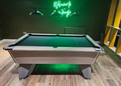 2-4 Week Delivery - Omega Pro 7ft Grey Oak Pool Table