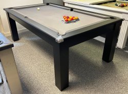 3-4 Week Delivery - Modern Classic Black Pool Dining Table - 6ft or 7ft