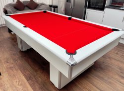 2-4 Week Delivery - Classic Slimline White Pool Table - 7ft Size