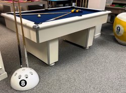 Gatley Slimline White Slate Bed Pool Table - 6ft or 7ft