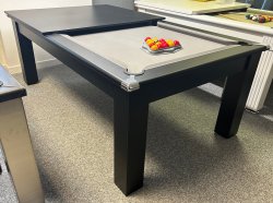 3-4 Week Delivery - Modern Classic Black Pool Dining Table - 6ft or 7ft