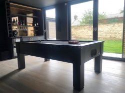 Traditional Straight Leg Pool Table in Black - 6ft or 7ft