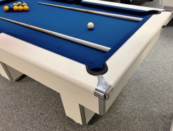 Gatley Slimline White Slate Bed Pool Table - 6ft or 7ft