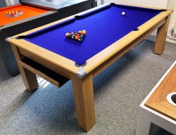 3-4 Week Delivery - Modern Classic Oak Pool Dining Table - 6ft or 7ft