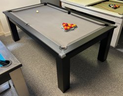 3-4 Week Delivery - Modern Classic Black Pool Dining Table - 6ft or 7ft