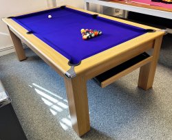 3-4 Week Delivery - Modern Classic Oak Pool Dining Table - 6ft or 7ft