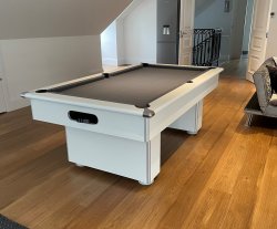 2-4 Week Delivery - Classic Slimline White Pool Table - 7ft Size