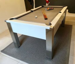 Spirit Tournament White High Gloss Pool Table - 6ft or 7ft