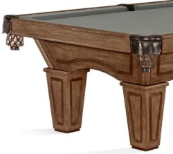 Brunswick Allenton Rustic Brown Pool Table - Tapered Legs 7ft or 8ft.