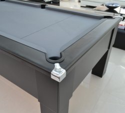 Traditional Straight Leg Pool Table in Black - 6ft or 7ft