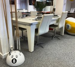 2-4 Week Delivery - Classic White Pool Dining Table - 6ft or 7ft