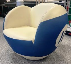 Pool Ball Chair - Blue and White 10 Ball