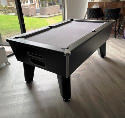 2-4 Week Delivery - 6ft Optima Classic Black Slate Bed Pool Table