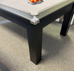 3-4 Week Delivery - Modern Classic Black Pool Dining Table - 6ft or 7ft