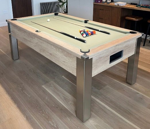 Spirit Tournament Nebraska Oak Slate Bed Pool Table