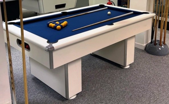 Classic Slimline Pool Table in White