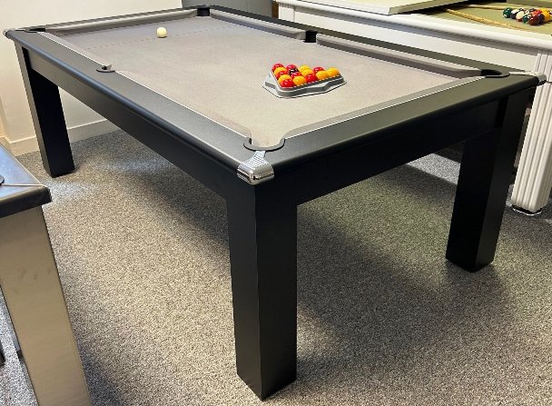 Black modern Classic Square Leg Pool Dining Table