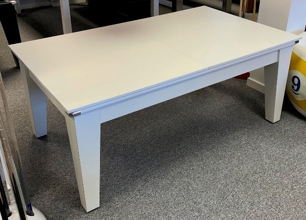 Classic Pool Dining Table in a White Finish