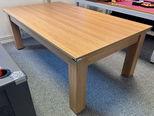 Modern Classic Square Leg Pool Dining Table in Oak