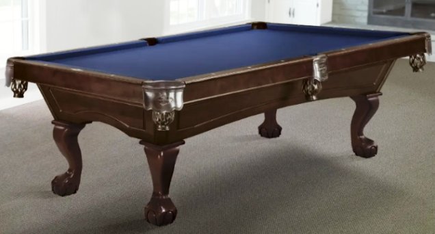 Brunswick Allenton Ball and Claw Leg Pool Table