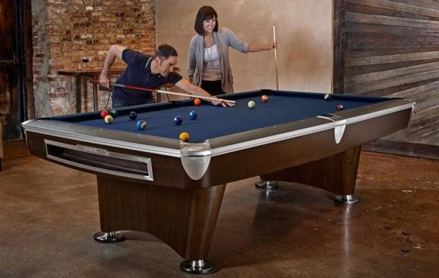 Brunswick Gold Crown Espresso and Walnut American Pool Table